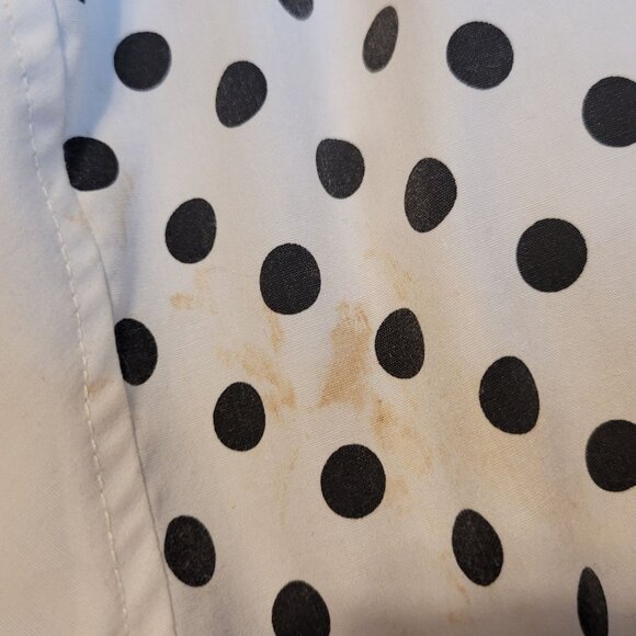 Big Dogs Polka Dot Puffer Coat Dog Logo Print Zip Pockets Adult M/L 90s Retro - Picture 10 of 12